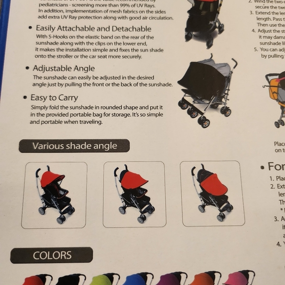 Manito sun shade extender for stroller and car seat - Picture 5 of 5